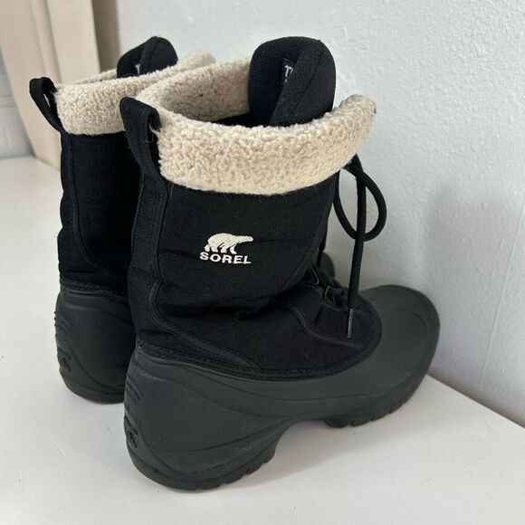 Sorel tall winter rubber snow boots size 9 - Picture 6 of 9